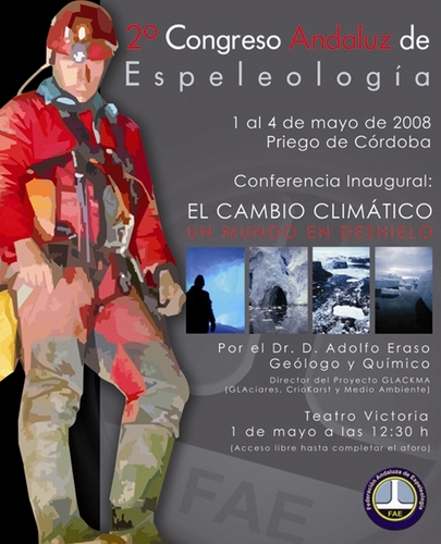 766. 010508. 62. Cartel  del Congreso Andaluz de Espeleología.