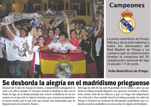 746. 010707.32. Seguidores del Real Madrid celebrando el triunfo en la liga. (Foto: Manuel Pulido).