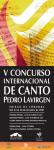 753. 151007. 03. Cartel del "V Concurso Internacional de Canto Pedro Lavirgen."