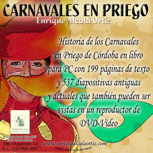 759. 150108. 30. Portada del libro "Carnavales en Priego", de Enrique Alcalá Ortiz.
