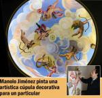 785. 150209. 02. Manuel Jiménez pinta una cúpula en Almedinilla. (Córdoba).