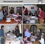 744. 010607. 01. Candidatos ejerciendo el voto en las Elecciones Municipales.