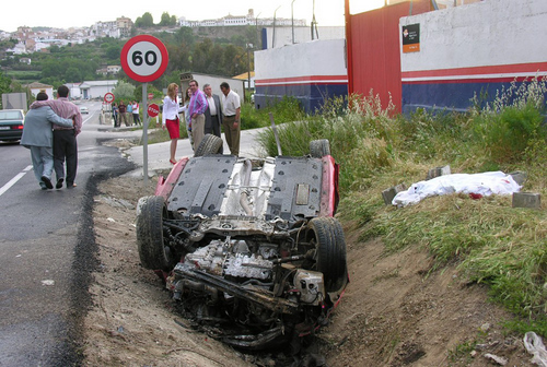 744. 010607. 09. Trágico accidente en la A-339, Cabra-Alcalá la Real.