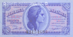 Billete de 50 pesetas de la II República