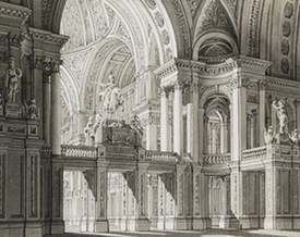 "Interior de templo romano", por José Álvarez Cubero.