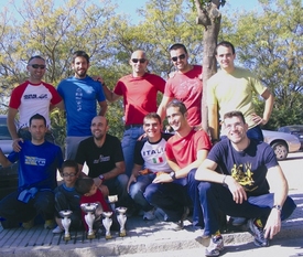 Miembros del Club Triatlón de Priego.