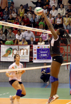 Jessica Rivera, jugadora de voleibol. (Foto, M. Pulido)