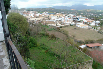 Vista del Huerto Castilla desde el Adarve.
